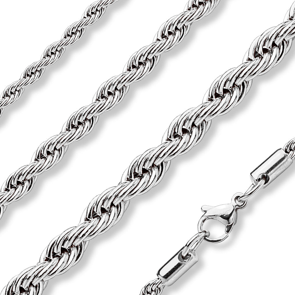 17 Inch Steel Rope - Unisex Stainless Steel Rope Chain Necklace