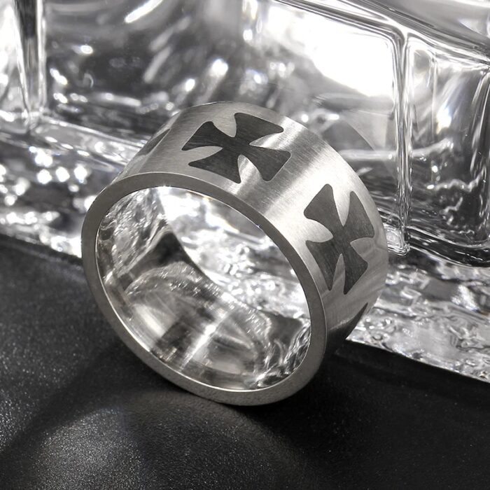 Cool Fashion Cross Ring Stainless Steel